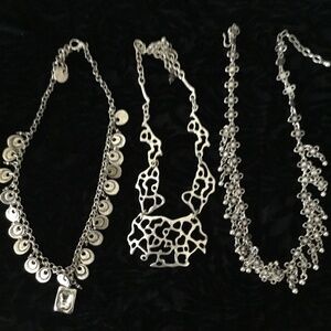 Three Unique Pewter Necklaces